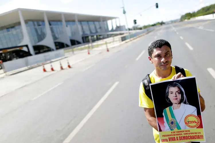 Protesto: a manifestação ficará restrita ao quadrilátero da região da Esplanada dos Ministérios (Ueslei Marcelino/Reuters)