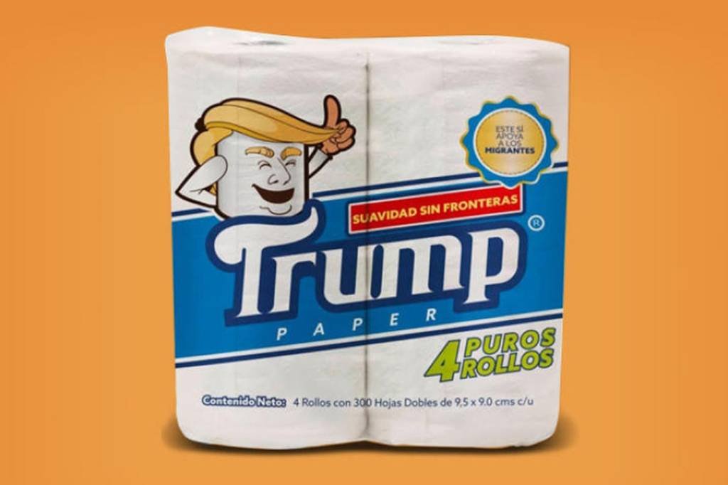 Mexicano cria papel higiênico "Trump"