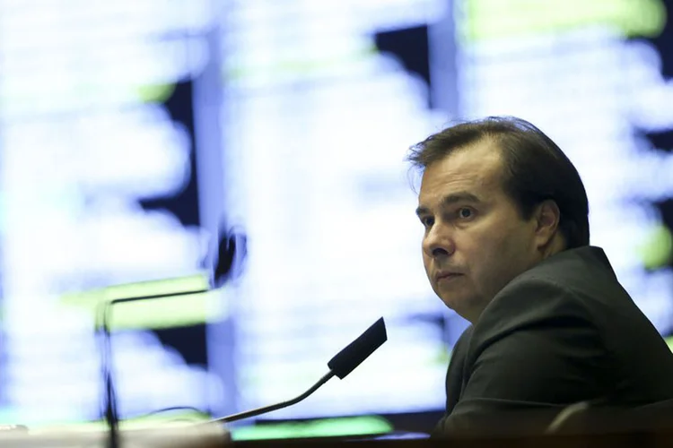 Rodrigo Maia: projeto de abuso de autoridade foi aprovado pelo plenário do Senado em 26 de abril e enviado para a Câmara, onde está parado desde então (Agência Brasil/Agência Brasil)