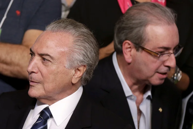 Michel Temer e o ex-presidente da Câmara dos Deputados Eduardo Cunha (Ueslei Marcelin/REUTERS/Reuters)