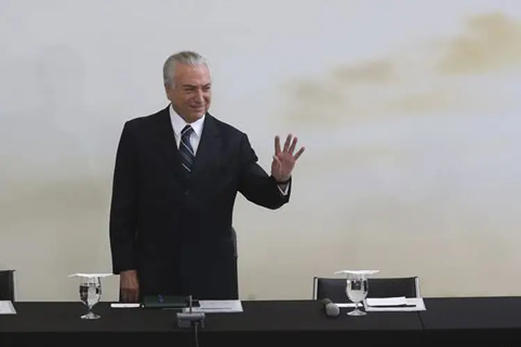 Michel Temer: os vídeos foram gravadas por volta das 1h30 desta quinta-feira no Palácio do Jaburu, residência oficial de Temer (Antonio Cruz/Agência Brasil)