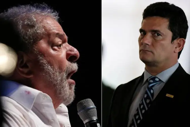 Sérgio Moro: enquanto Lula depõe ao juiz, a hashtag #MoroPersegueLula está entre os dez assuntos mais mencionados no mundo no Twitter (Montagem EXAME.com/Reuters)