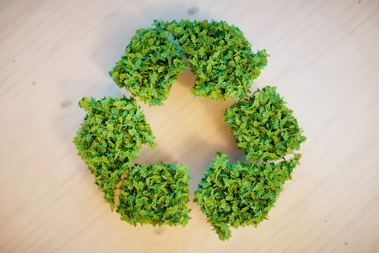 Símbolo de reciclagem verde (sustentabilidade, meio ambiente) (Foto/Thinkstock)