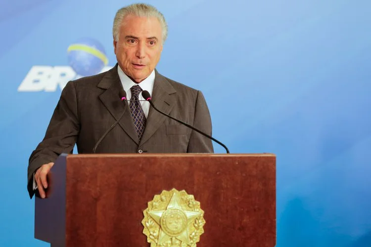 BRASÍLIA: Em cerimônia do Palácio do Planalto, Michel Temer afirmou que citações na Lava Jato não podem paralisar o país / Marcos Corrêa/Agência Brasil