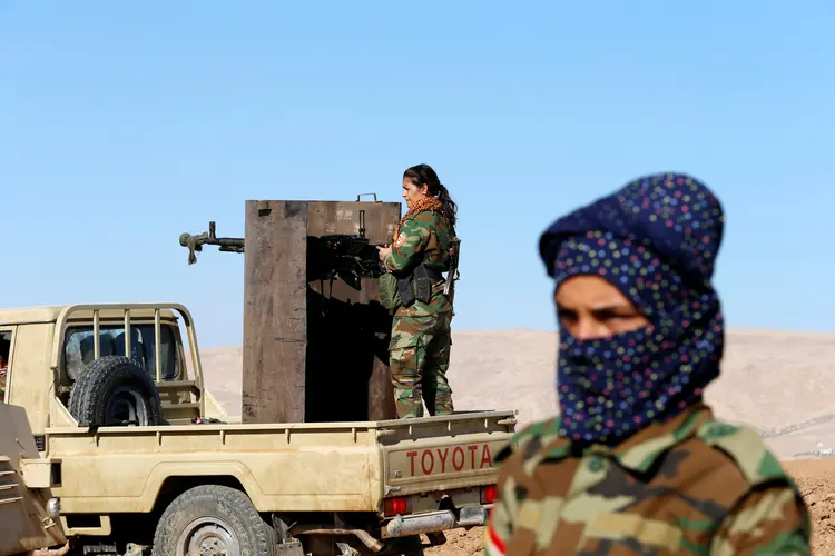 CURDOS EM MOSSUL: forças curdas fazem parte de uma coalizão com Iraque, Turquia e Estados Unidos para retomar a cidade, controlada pelo grupo terrorista Estado Islâmico  / REUTERS/Ahmed Jadallah