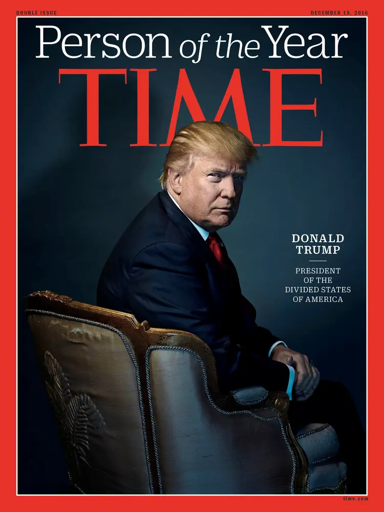 PERSONALIDADE DO ANO: o presidente eleito nos Estados Unidos, Donald Trump, foi eleito personalidade do ano pela revista Time /  (TIME/Reprodução)