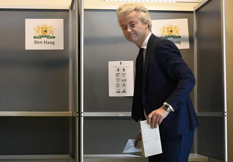 GEERT WILDERS: O resultado parcial nas urnas mostra o PVV de Wilders em segundo lugar, atrás do partido do atual primeiro-ministro da Holanda, Mark Rutte / Dylan Martinez/Reuters