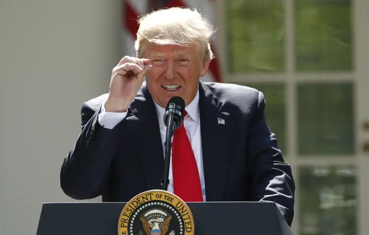 Donald Trump: as declarações do presidente americano contrastam com o tom conciliador de seu secretário de Estado, Rex Tillerson (Kevin Lamarque/Reuters)
