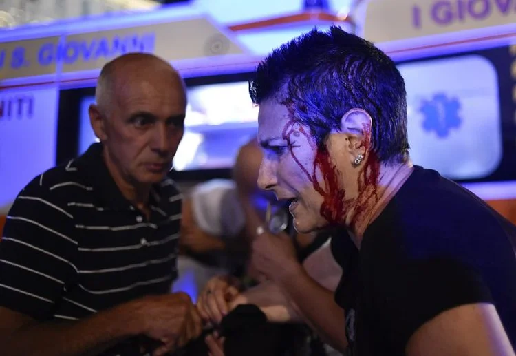 Torcedora da Juventus fica machucada após falso alarme de bomba (Giorgio Perottino/Reuters)