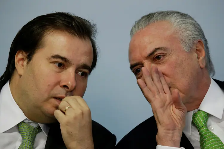 Presidente da República Michel Temer e o presidente da Câmara dos Deputados, Rodrigo Maia (Ueslei Marcelino/Reuters)