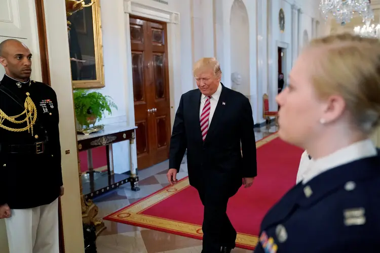 Donald Trump: o presidente deseja que o chefe da diplomacia identifique "temas de interesse comum" (Jonathan Ernst/Reuters)