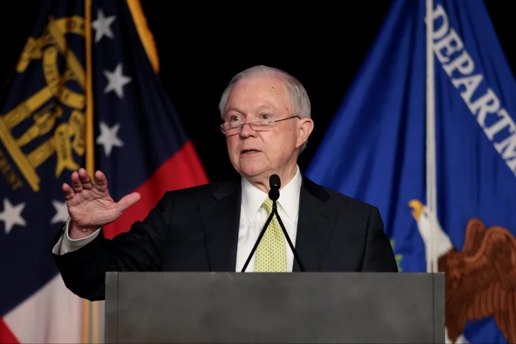 Jeff Sessions: ainda não se sabia se o testemunho seria público ou a portas fechadas (Chris Aluka Berry/Reuters)