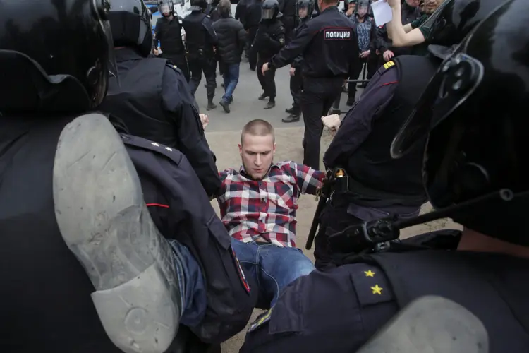 Rússia: protestos foram convocados pelo opositor Alexei Navalny (Anton Vaganov/Reuters)