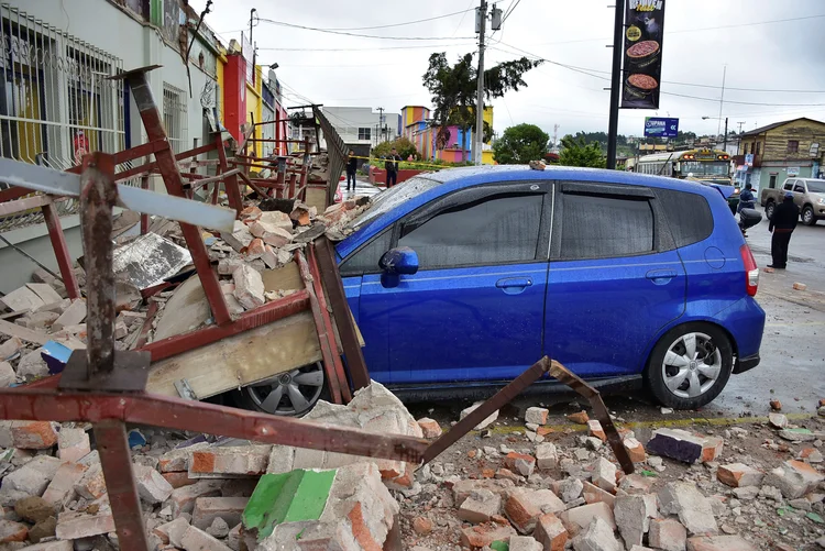 Terremoto na Guatemala: a Guatemala registrou 330 pessoas afetadas e 55 casas danificadas (Divulgação/Reuters)