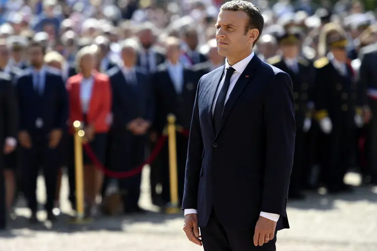 Emmanuel Macron: o desafio de uma renovação política foi cumprido com o fim do bipartidarismo direta-esquerda e a proeminência de um bloco centrista (Bertrand Guay/Pool/Reuters)