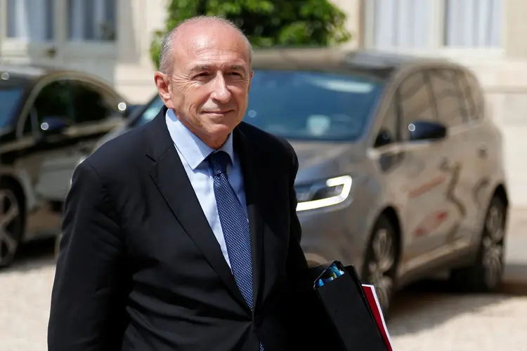 Gérard Collomb: o ministro receberá Marco Minniti e Thomas de Maizière (REUTERS/Charles Platiau/Reuters)