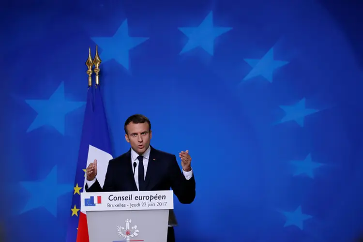 Emmanuel Macron: primeiro texto antiterrorista da gestão Macron foi apresentado num momento em que a ameaça terrorista ainda é latente na França (Gonzalo Fuentes/Reuters)