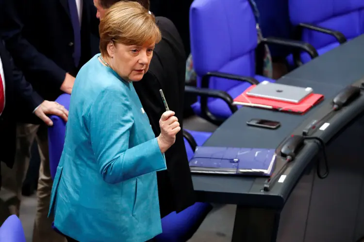 Angela Merkel: ela reconheceu que "muitos setores da economia alemã dependem da China" (Fabrizio Bensch/Reuters)