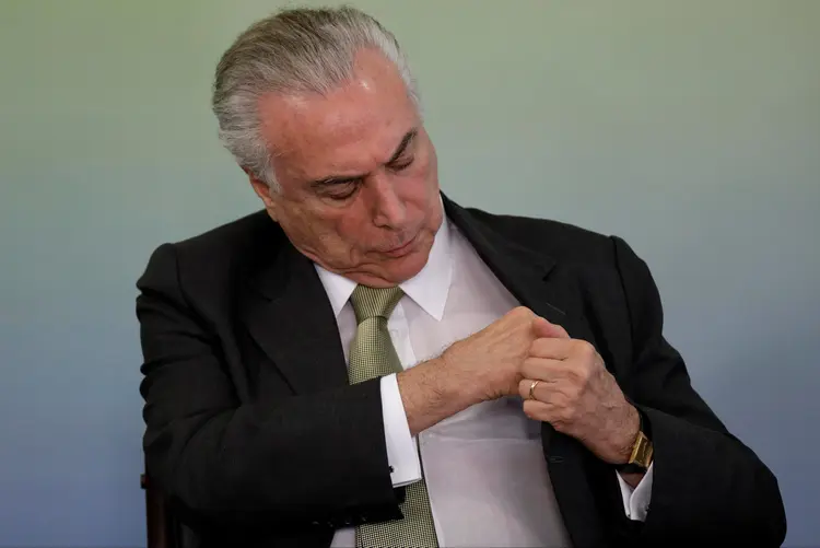 Temer: o deputado Carlos Marun (PMDB-MS) questionou o uso da gravação da conversa entre Temer e Joesley Batista (Ueslei Marcelino/Reuters)