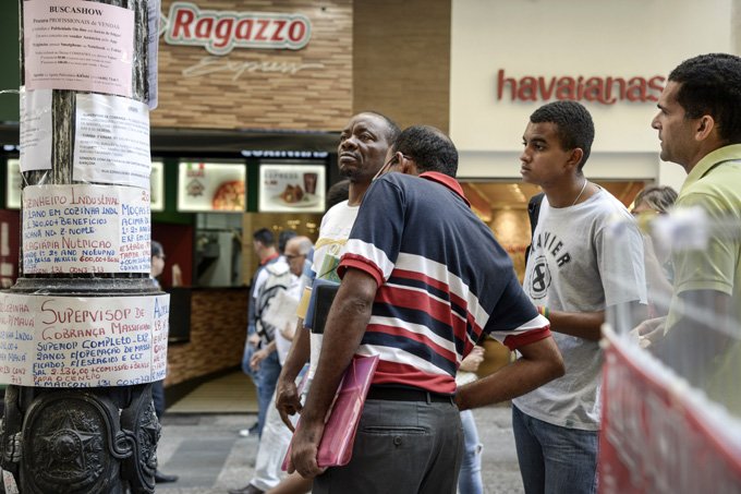 Desemprego: levantamento também mostrou que o Brasil tinha 92,1 milhões de pessoas ocupadas (Paulo Fridman/Bloomberg)