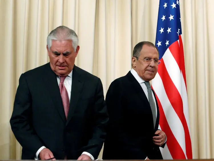 TILLERSON EM MOSCOU: secretário de Estado americano conversou com a Rússia sobre a guerra síria / Sergei Karpukhin/Reuters