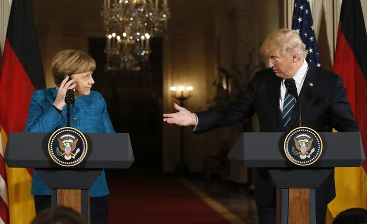 MERKEL E TRUMP: chanceler alemã visitou o presidente americano em Washington / Jim Bourg/Reuters