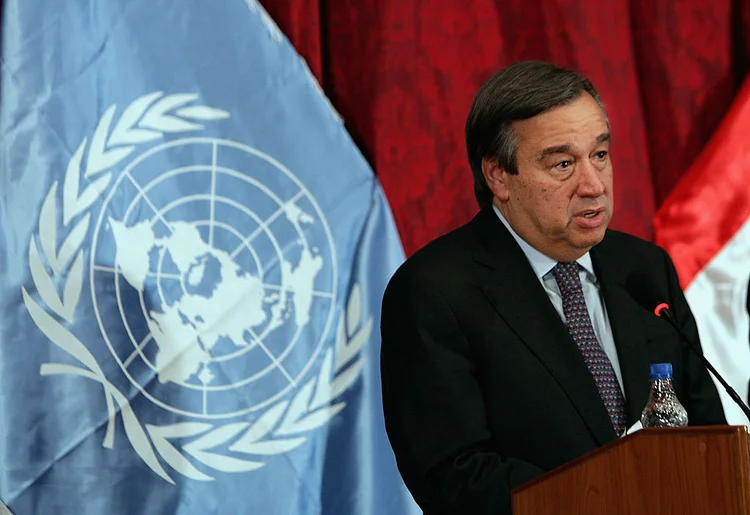 ANTÓNIO GUTERRES: então comissário da agência de refugiados da ONU, ele será agora o próximo secretário-geral do órgão / Wathiq Khuzaie/Getty Images (Getty Images)