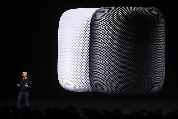 TIM COOK: CEO da Apple apresenta o HomePod, o assistente pessoal da empresa, em conferência para desenvolvedores  / Justin Sullivan/ Getty Images