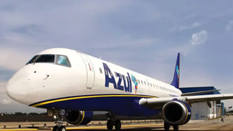 Azul: Anac liberou voos semanais entre Brasil e Uruguai (Divulgação/Divulgação)