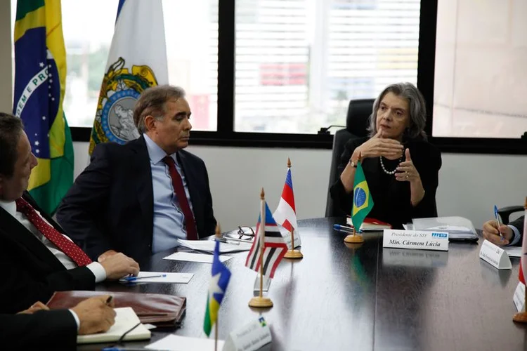 CÁRMEN LÚCIA: a presidente do Supremo se reuniu na semana passada com presidentes dos Tribunais de Justiça da região Norte. Hoje, encontra os presidentes de TJs de todo o país. / Carlos de Souza/TJ AM