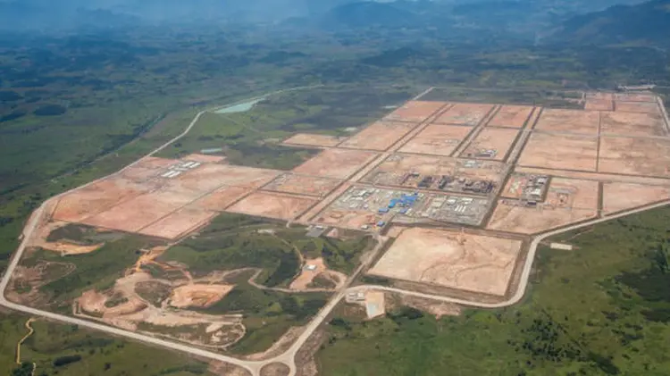 OBRAS INACABADAS: vista área do complexo petroquímico, no Rio de Janeiro / Frederico Bailoni/Petrobras