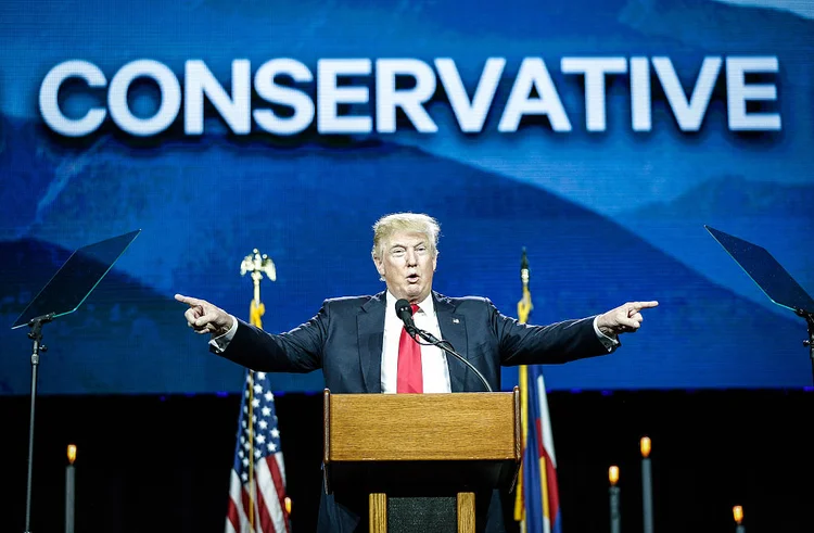 DONALD TRUMP: com a plataforma do partido cada vez mais conservadora, os americanos esperam a divulgação do nome do vice / Marc Piscotty/Getty Images