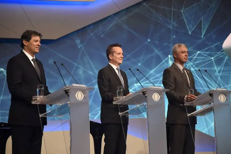 DEBATE NA BAND: o debate da Globo de hoje deve ter 10 pontos a mais de audiência que os encontros  anteriores  / Lucas Ismael / BAND / Divulgação