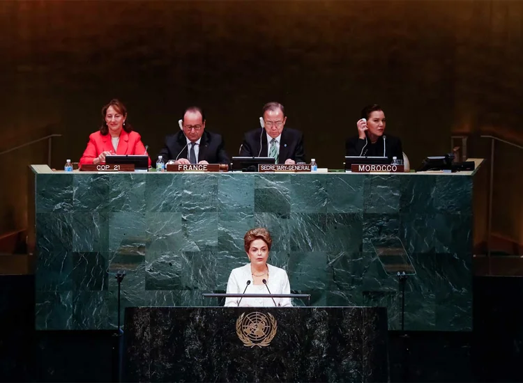 DILMA NA ONU: a presidente centralizou seu discurso no acordo climático mas, ao final, disse que os brasileiros têm grande apreço pela liberdade / Roberto Stuckert Filho/ PR