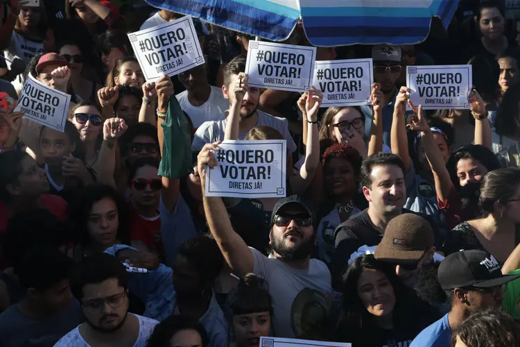 Ato DiretasJá, em São Paulo: líder do MTST participou do evento (Paulo Pinto/Agência Pública)