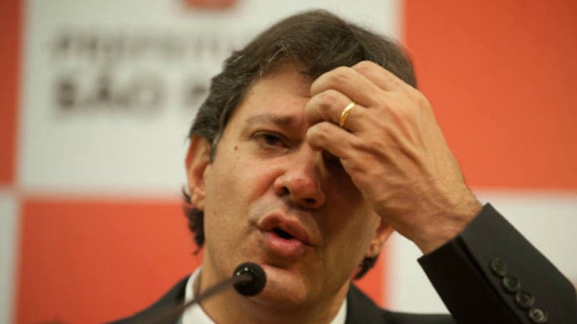 Haddad: a acusação atribui ao petista caixa 2 de R$ 2,6 milhões, via UTC Engenharia, na campanha de 2012, que o elegeu (Marcelo Camargo/Agência Brasil)