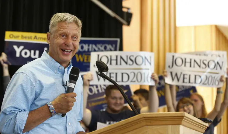 GARY JOHNSON: numa eleição com sucessos não-convencionais, suas posições extremas tendem a ter apelo  / George Frey/ Getty Images