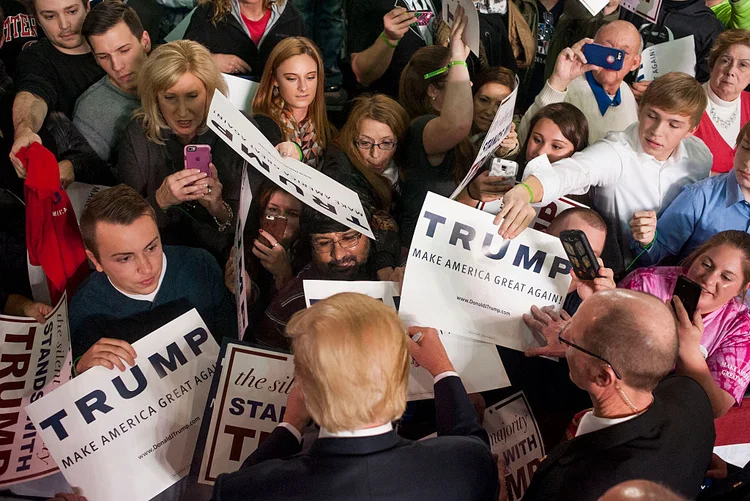 DONALD TRUMP DURANTE A CAMPANHA: vitória do republicano colocou em xeque agências de publicidade e marketing que davam a vitória de Hillary como certa / Ty Wright/ Getty Images