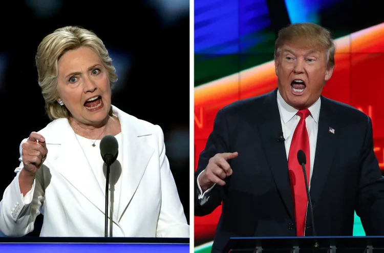 HILLARY E TRUMP: com pouco mais de 40 dias para as eleições, vencer o primeiro debate é essencial para ambas as campanhas / Alex Wong/Justin Sullivan/Getty Images