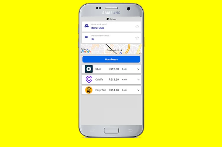 iDriver: aplicativo pode mostrar diferença de preços de até 60% em corridas (iDriver/Divulgação)