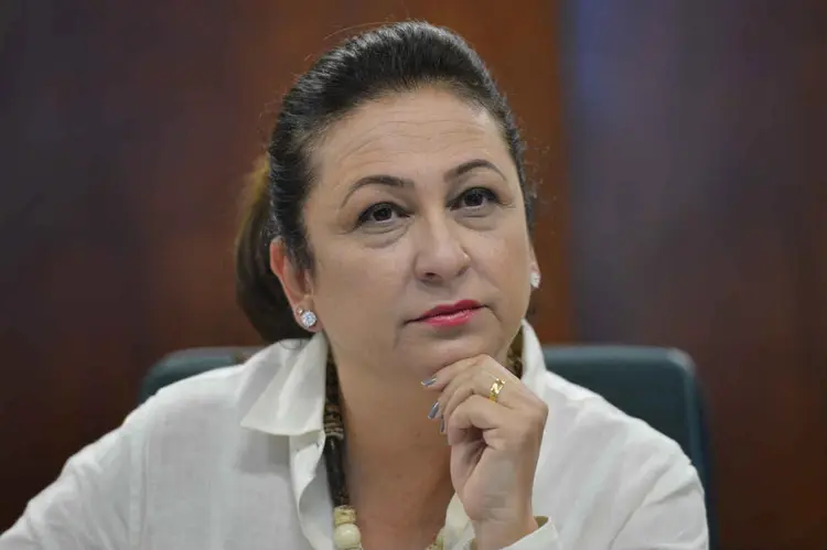 Kátia Abreu: nesta segunda, a senadora ajudou a desidratar a PEC com voto a favor de destaque, mas aprovou o texto-base (Antônio Cruz/Agência Brasil)