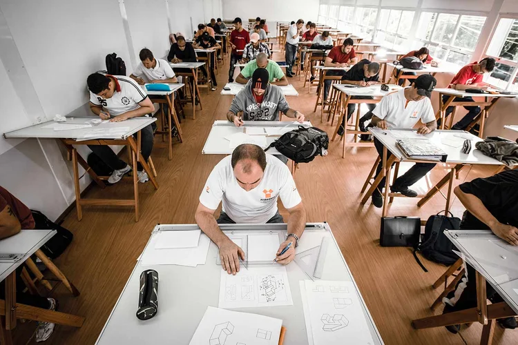 SALA DE AULA DA KROTON: investidores têm confiança na fusão da companhia com a Estácio e ações têm maiores altas do dia no Ibovespa / Germano Lüders (Germano Lüders/EXAME/Exame)