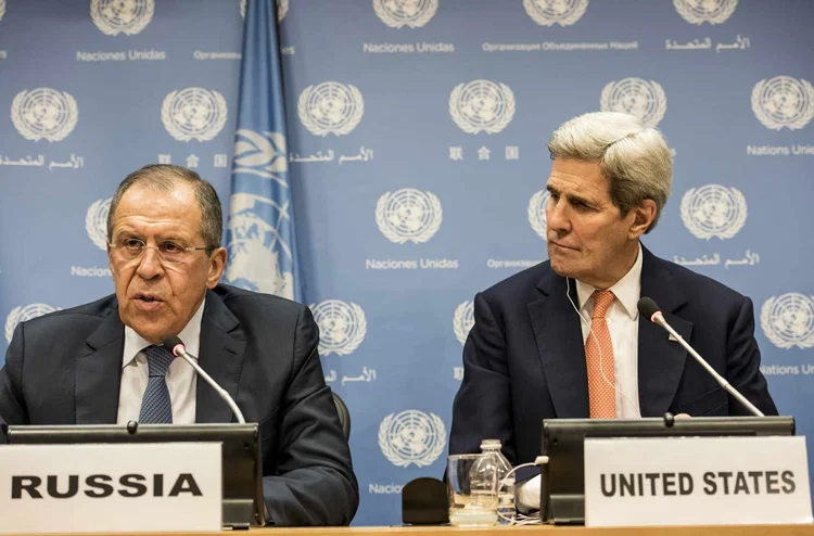 LAVROV E KERRY: encontro no sábado para discutir a questão da Síria / Getty Images