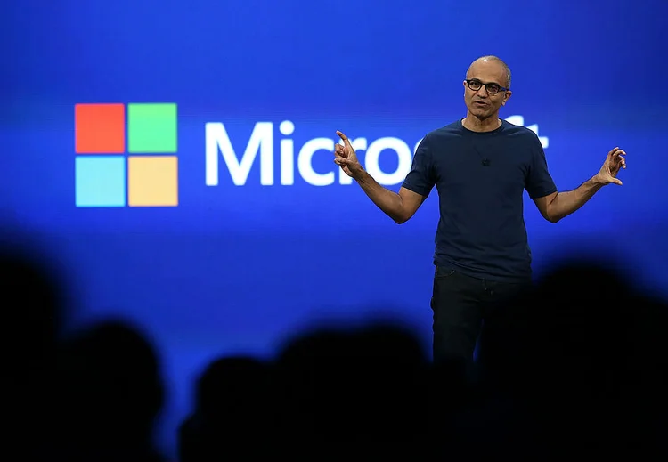 Satya Nadella: terceiro CEO da companhia mudou o foco de sua estratégia (Justin Sullivan/Getty Images)