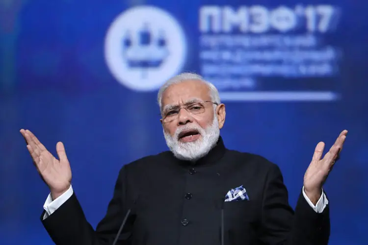  Modi é conhecido na Índia como um homem com sensibilidade para os negócios e apelos populistas — um traço em comum com o americano (Mikhail Metzel/Reuters)