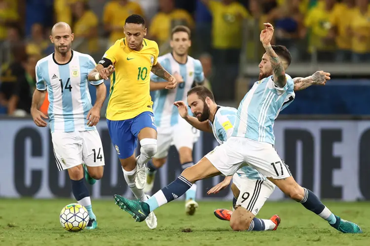 Brasil em partida contra a Argentina em novembro de 2016 (Buda Mendes/Getty Images)