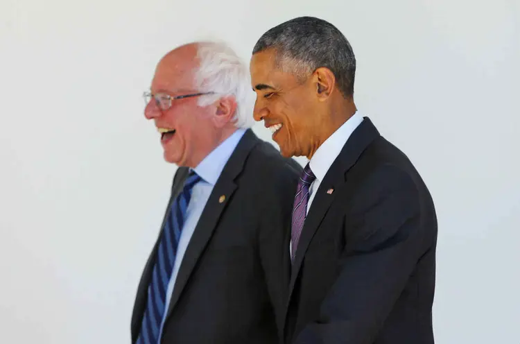 SANDERS E OBAMA: o presidente recebeu o democrata nesta quinta-feira na Casa Branca  / Gary Cameron/ Reuters