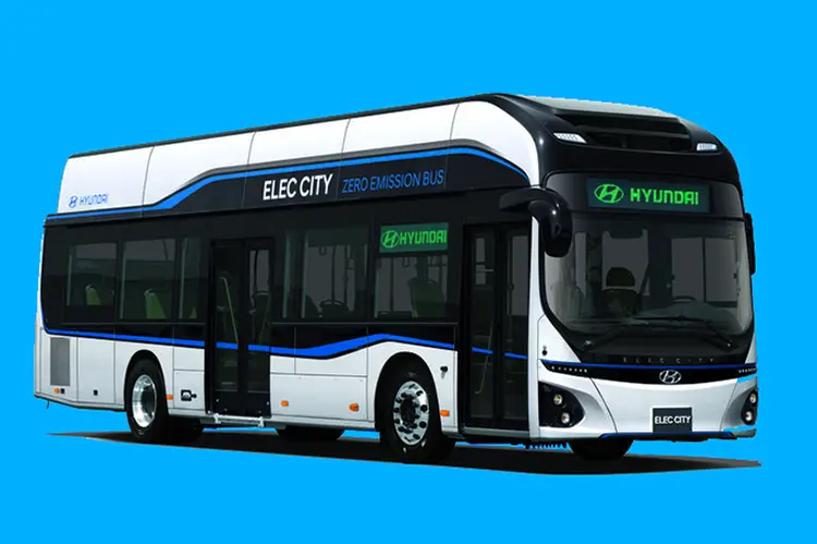 Ônibus: veículo elétrico tem bateria de 256 kWh (Hyundai/Divulgação)