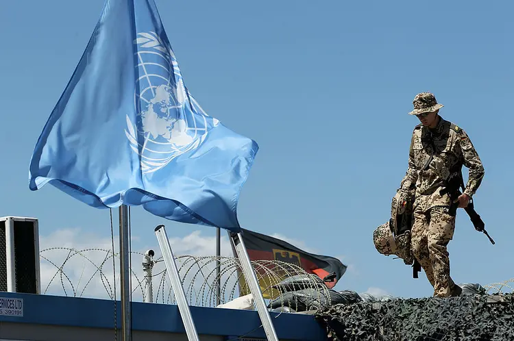 SOLDADO DA ONU NO CHIPRE: a crise dos refugiados deve ser um dos temas centrais da Assembleia que começa nesta terça-feira / Sean Gallup/ Getty Images (Sean Gallup/Getty Images)