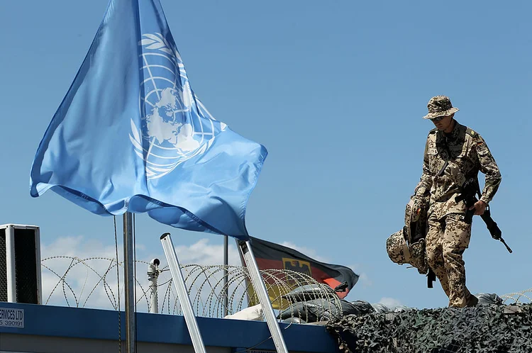 SOLDADO DA ONU NO CHIPRE: a crise dos refugiados deve ser um dos temas centrais da Assembleia que começa nesta terça-feira / Sean Gallup/ Getty Images (Sean Gallup/Getty Images)